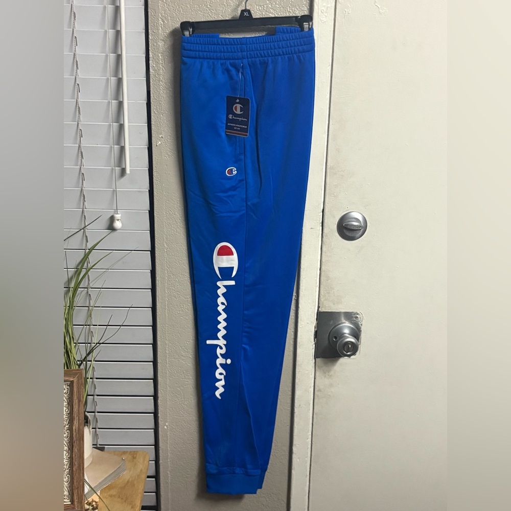 Champion Royal Blue Men's Joggers with White Logo